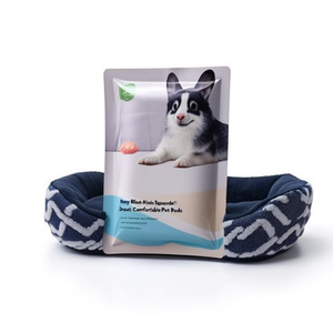 Cuccia Quadrata in Peluche Blu Scuro per Conigli e Animali Artici, Comoda Cuccia per Animali Domestici - Product Image 2