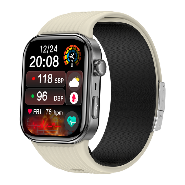 Smart Watch Square Large Screen IOS AI Sleep Motion Analysis Heart Rate/Blood Oxygen/ECG Waterproof Fitness Answer Calls