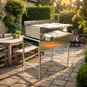 Griglia Girevole Motorizzata a Doppio Strato SPINARRI per Kebab, Spiedini e Churrasco Brasiliano, Regolabile per <span class=keywords><strong>Giardino</strong></span>, Modello Cipriota - Product Image 4