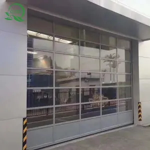 Hot Sale Modern Aluminum Alloy Tempered Glass Panel Full View Garage Door