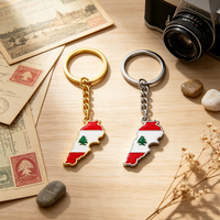 Llavero de acero inoxidable al por mayor con contorno de mapa, colgante de metal esmaltado para llavero, adorno para bolso, ideal como regalo o souvenir.