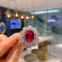 Ensemble de bijoux collier et bague en laiton plaqué or incrusté de zircon, style vintage européen et américain - Cadeau de mariage idéal pour petite amie