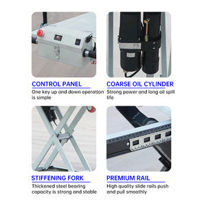 स्टेनलेस स्टील हाइड्रोलिक लिफ्ट ट्रॉली चार-पहिया संरचना के साथ आसान-से-साफ प्लेटफॉर्म जंग के लिए प्रतिरोधी प्रतिरोधी - Product Image 3