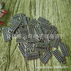Colgante de ábaco de plata tibetana de 19 mm, dije temático para accesorios de fabricación de joyas DIY, venta al por mayor - Product Image 5