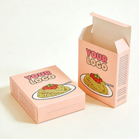 Scatola per Pasta Pieghevole Personalizzata con Logo Stampato e Scatola Quadrata Biodegradabile in Carta Kraft per Spaghetti e Noodle con Finestra