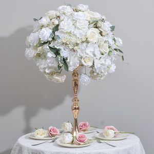 Bola de Flores Artificiales de Hortensia Real Touch de 60 cm, Centro de Mesa de Hortensia Hecho a Mano para Decoración de Banquetes de Boda - Product Image 4