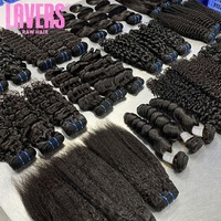Lots de Cheveux Humains Brésiliens Naturels Non Transformés, Vierge, Cuticules Alignées, Cheveux Indiens Ondulés Bouclés (Water Wave) en Gros