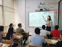 Tableaux interactifs 86 pouces, tableau électronique interactif avec PET et métal pour l'enseignement en classe, l'éducation des enfants