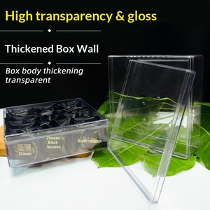 Thick Wall Clear <b>Square</b> PS <b>Plastic</b> Storage Box High Transparent 1800ml <b>Container</b> For Dried Food Candy Gift Packing - Product Image 1