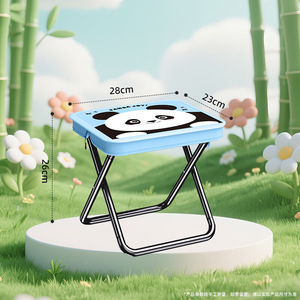 Folding <b>Stool</b> Portable Outdoor Childrens <b>Stool</b> Square Foldable Garden Chair <b>Pink</b> Blue - Product Image 3