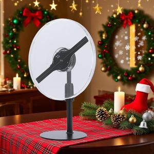 High Definition WiFi App Remote Control Bluetooth Holographic Display Advertising LED <b>3D</b> <b>Hologram</b> <b>Fan</b> for Store (8.66inch) - Product Image 5