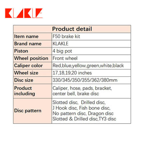 Kit de Pinzas de Freno KLAKLE F50, Disco de Freno de 355*32MM para Sistema de Frenos de Mitsubishi Lancer <span class=keywords><strong>Evo</strong></span> 3 - Product Image 4