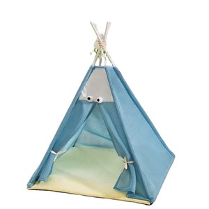 Tente <span class=keywords><strong>tipi</strong></span> portable pour animaux de compagnie HYRA, pour petits chiens ou chats, <span class=keywords><strong>lit</strong></span> douillet pour chiot, maison lavable pour chien ou chat avec coussin - Product Image 4