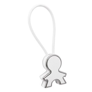 Portachiavi in peluche bianco per bambino, senza scatola - Product Image 1