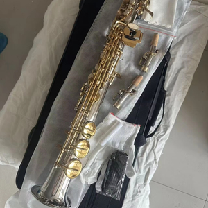 <span class=keywords><strong>Sassofono</strong></span> <span class=keywords><strong>Sopranino</strong></span> Professionale in Ottone Chiave BB con Laccatura Dorata, Accetta Ordini OEM - Product Image 1