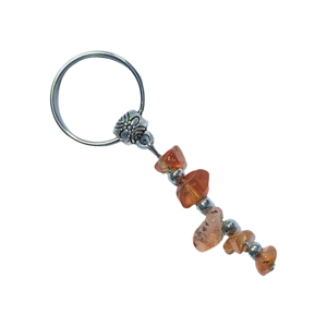 พวงกุญแจหินอาเกตขัดเงาพร้อมอุปกรณ์โลหะทนทาน งานแฮนด์เมด เหมาะสำหรับตกแต่งกระเป๋าเป้สะพายหลัง และสินค้าขายส่งงานฝีมือ - Product Image 4