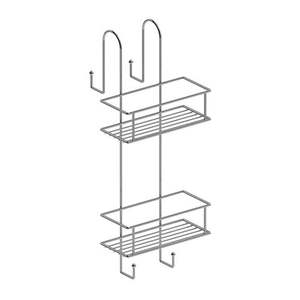 Panier de douche Spider2 chromé, largeur 21 cm, longueur 22,5 cm, hauteur 54,5 cm, étagère de rangement pour salle de bain - Product Image 1