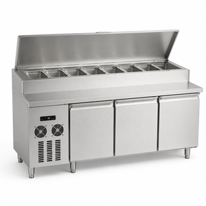 Mesa para Pizza de Acero Inoxidable con Refrigerante Ultra Confiable para Cocinas Comerciales Modernas y Pizzerías Profesionales - Product Image 4