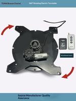 Base de siège rotative électrique 360° ° Plateforme pivotante universelle pour siège de voiture, camionnette, camping-car, bus, avec commande double filaire/sans fil