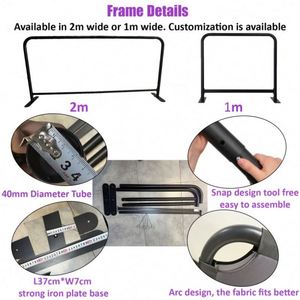 Customized Large Format Art Show Fence Advertising Pedestrian Barrier 1M X 2M Cafe Barrier Banner for Planter Advertising Post - Product Image 4