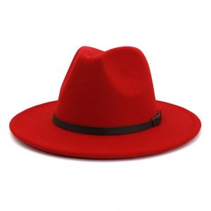 Sombrero Fedora de Ala Ancha para Mujer X3047, Sombrero de Cuero Sólido con Gorra de Lana Estilo Jazz, Decoración con Cuerda - Product Image 4