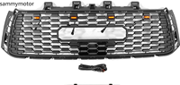 Accessoires Pièces tout-terrain 2010-2013 Grille de pare-chocs de voiture en plastique ABS noir avec lumière compatible avec Toyota Tundra