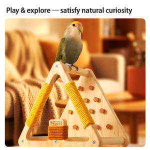 Juguete de madera <span class=keywords><strong>para</strong></span> loros, escalera de escalada con afilador de garras y pico <span class=keywords><strong>para</strong></span> jaulas de cacatúas, periquitos monje y periquitos. - Product Image 3