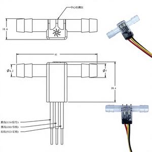 חיישן זרימה מיני 3.3-5vdc-חיישן זרימה אופטי חיישן נוזלי - Product Image 2