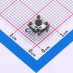 TS-1033-A33B3-D2-B Tactile Switch Through hole-4P,6x6mm Switch Single Pole Single Throw Round Button 2.5N Through Hole - Product Image 1