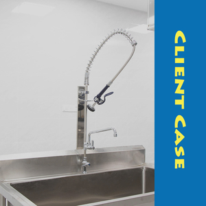 Unità di Prelavaggio Estraibile con Rubinetto Miscelatore <span class=keywords><strong>per</strong></span> <span class=keywords><strong>Cucina</strong></span> Commerciale con Beccuccio Orientabile - Product Image 2