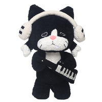 Peluche Clavier Chat Amusant, Jouet à Câliner, Coussin de Sommeil Mignon, Unisexe, Polyester, 14 ans et plus