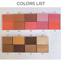 Palette de maquillage végane avec logo imprimé, comprenant blush, bronzer et illuminateur longue tenue, pour marque privée