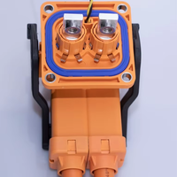 Connecteur DC EV de haute qualité HVIL 2 broches 150A en matériau PA66, fiche mâle angulaire, connexion à verrouillage, utilisation automobile