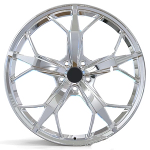 WX Custom Chrome da 17 a 24 pollici <span class=keywords><strong>10</strong></span>,000 tonnellata forgiato T6061 ruote in alluminio aeronautico nuova condizione con 25mm ET per tutti i tipi di veicoli - Product Image 2