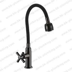 Black Matt Sink Faucet Grifos De Cocina Matte Black 360 Rotating Basin Swivel Tap Spout Cold Water Kitchen Sink Flexible Faucet