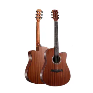 ギターアコースティック中国工場直接卸売楽器高品質40 41インチSapeleアコースティックギター卸売用