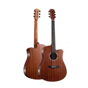 Gitaar Akoestische China Fabriek Direct Groothandel Muziekinstrument Hoge Kwaliteit 40 41 Inch Sapele Akoestische Gitaar Voor Groothandel