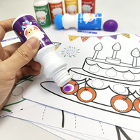 Marqueurs à points pour enfants d'école, non toxiques, lavables, logo personnalisé, 6 couleurs, marqueurs à points bingo pour enfants
