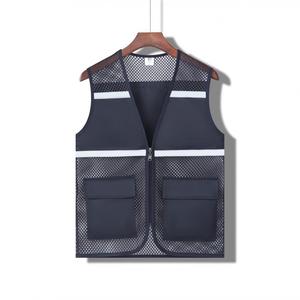 Chaleco de seguridad reflectante de malla con bolsillos para trabajo al aire libre y uso voluntario, tallas M, L, XL, XXL, XXXL, XXXXL - Product Image 1