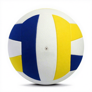 Ballon de volley-ball personnalisé avec logo, taille 5, bleu royal et jaune, toucher doux, entraînement, extérieur, intérieur, plage, match, qualité supérieure, emballage OEM - Product Image 5