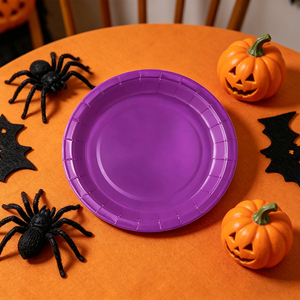 Juego de Vajilla Morada para Fiesta de 17 cm, Juego de 8 Elegantes Decoraciones para Mesa - Product Image 4