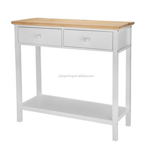 Đồ Nội Thất Hành Lang Phong Cách Đồng Quê Pháp Bàn Tạo Điểm Nhấn Bảng Điều Khiển Bằng Gỗ Màu Trắng Bàn Bên - Product Image 2