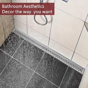 Drain de douche linéaire moderne de 10 pouces, nickel brossé, grille amovible, acier inoxydable 304, installation facile, nettoyage (base de drain non incluse) - Product Image 4