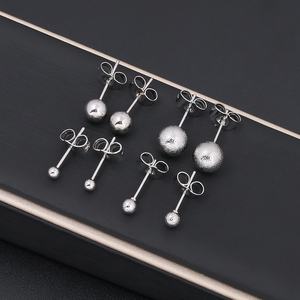 JXX Wholesale Stylish <b>Silver</b>-Plated <b>Stud</b> Earrings for Women Trendy Fashion Jewelry for Parties Made of High Quality Brass - Product Image 1