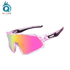 Haute qualité léger cadre clair vélo de route PC revêtement lentille personnalisé lunettes de soleil de baseball lunettes de soleil de cyclisme