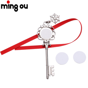 Décorations de Noël en métal par sublimation d'alliage de zinc, clés de Père Noël, ornements de Noël - Product Image 4