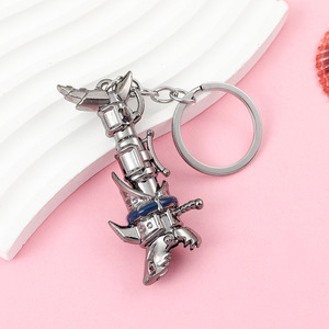 Tùy chỉnh giải đấu Jinx Pháo kim loại Keychain với dập nổi in quà tặng trang sức cho xe Keychain - Product Image 3