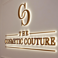 Enseignes LED 3D rétroéclairées personnalisées Kelly Sign pour publicité extérieure, enseignes commerciales pour hôtels/centres commerciaux, lettres en relief pour logo mural