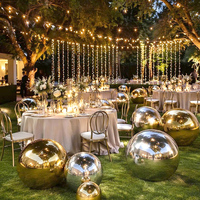 Grande boule miroir gonflable brillante en PVC/TPU, étanche 48+ heures, grande sphère pour décoration de Noël, mariage, fête, publicité