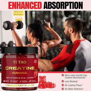 Gomitas de Creatina Sin Azúcar Directas de Fábrica, Suplemento Pre-Entrenamiento, Etiqueta Limpia, Opción Vegana para Fitness de Adultos - Product Image 5